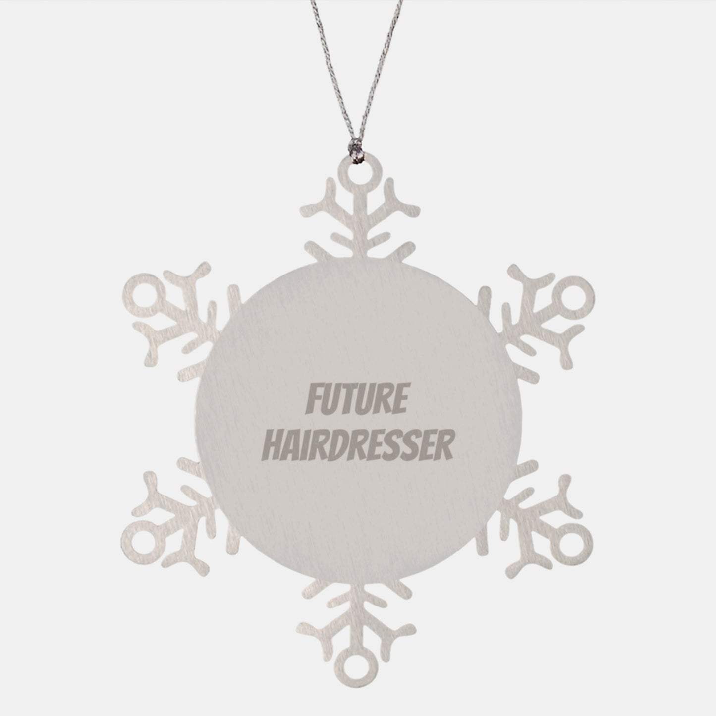 Funny Hairdresser Gifts from Friends and Family, Snowflake Ornament for Future Hairdresser, Christmas Unique Gifts - Image 1