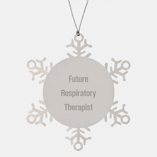 Funny Inspirational Gifts from Friends to Future Respiratory Therapist Snowflake Ornament, Christmas Unique Gifts for Respiratory Therapist, Men, Women, Coworkers, Family - Image 1