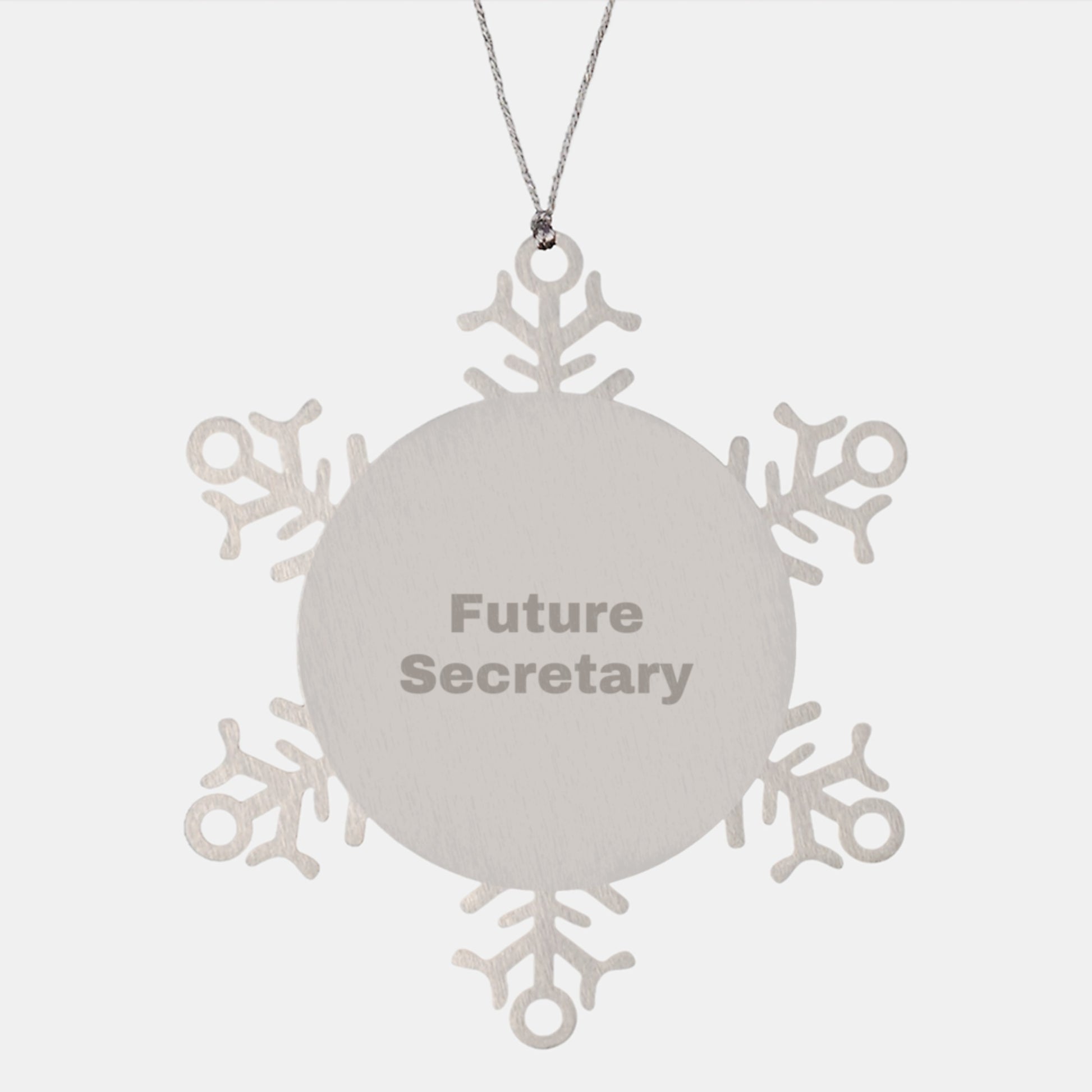 Funny Secretary Snowflake Ornament Gifts from Men to Future Secretary, 'Future is Bright' Christmas Unique Gifts for Her - Image 1