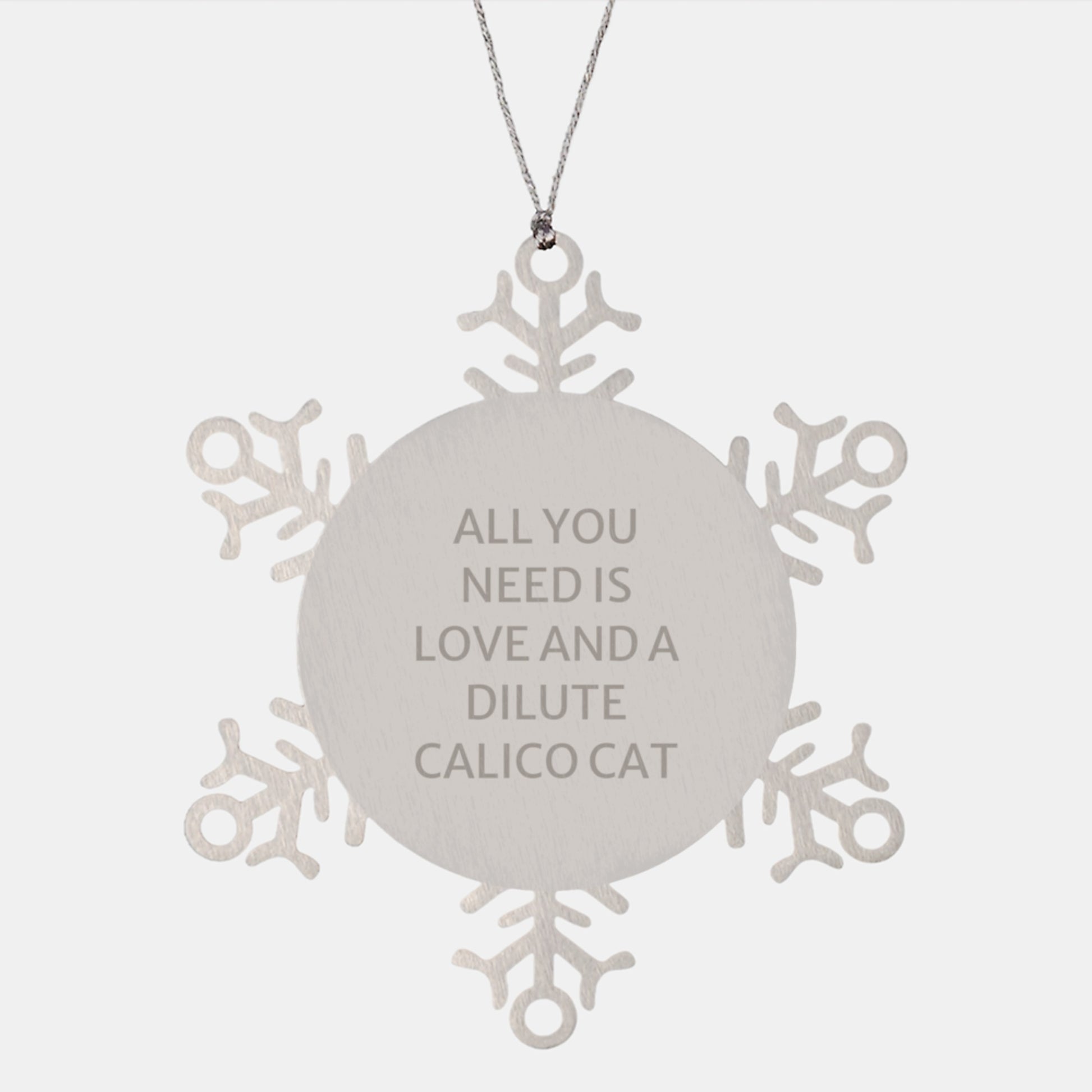Dilute Calico Cat Lovers Gift, Funny Snowflake Ornament for Christmas Unique Gifts from Friends, Family, Coworkers, Snowflake Cat Lover Decoration - Image 1