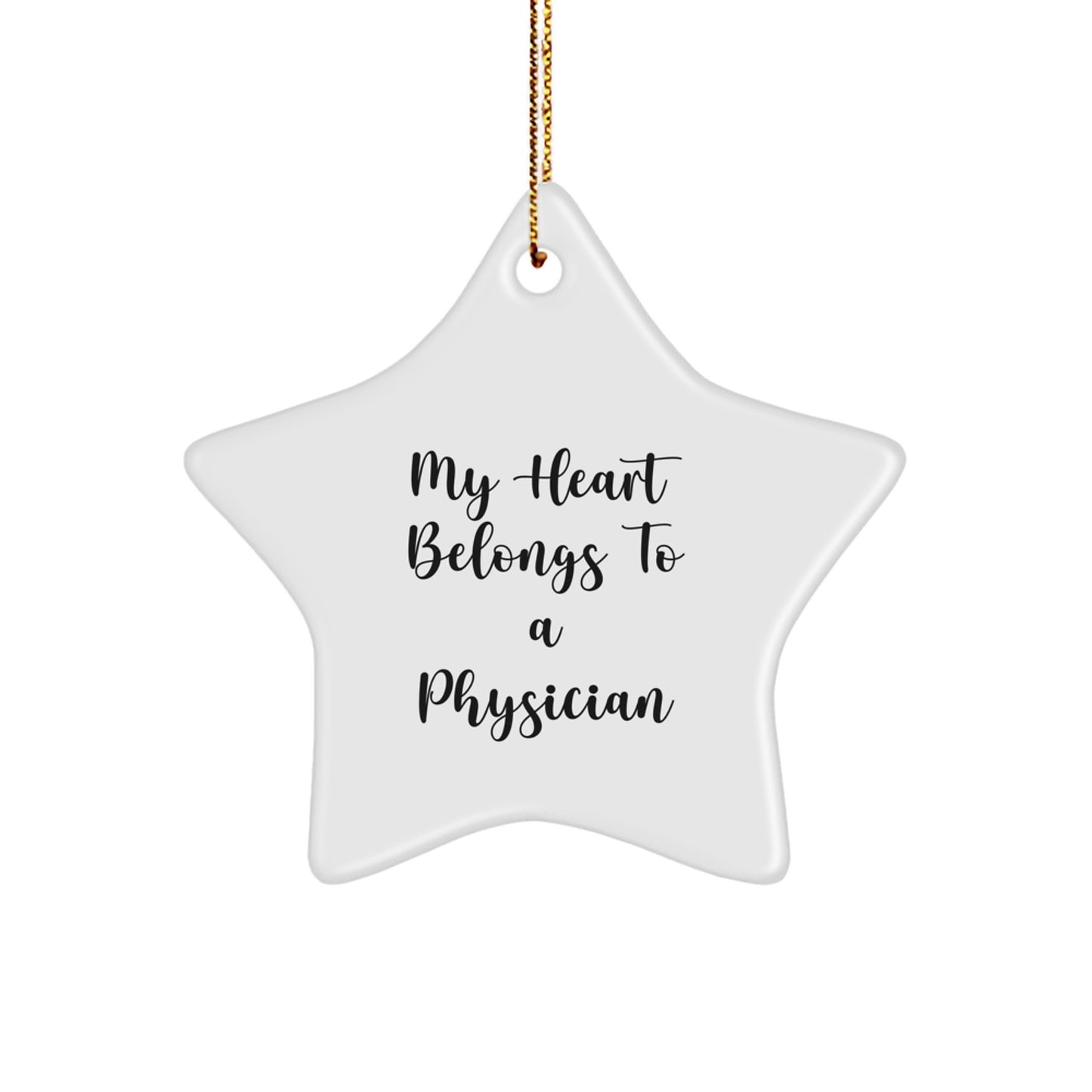 Funny Gifts from Men to Physician Star Ornament for Christmas Unique - Image 1
