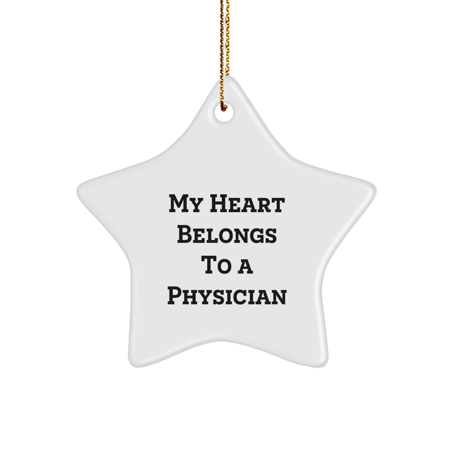 Funny Physician Gifts from Friends, Cute Star Ornament Quote for Doctor, Christmas Unique Physician Gifts for Men Women Coworkers Family - Image 1