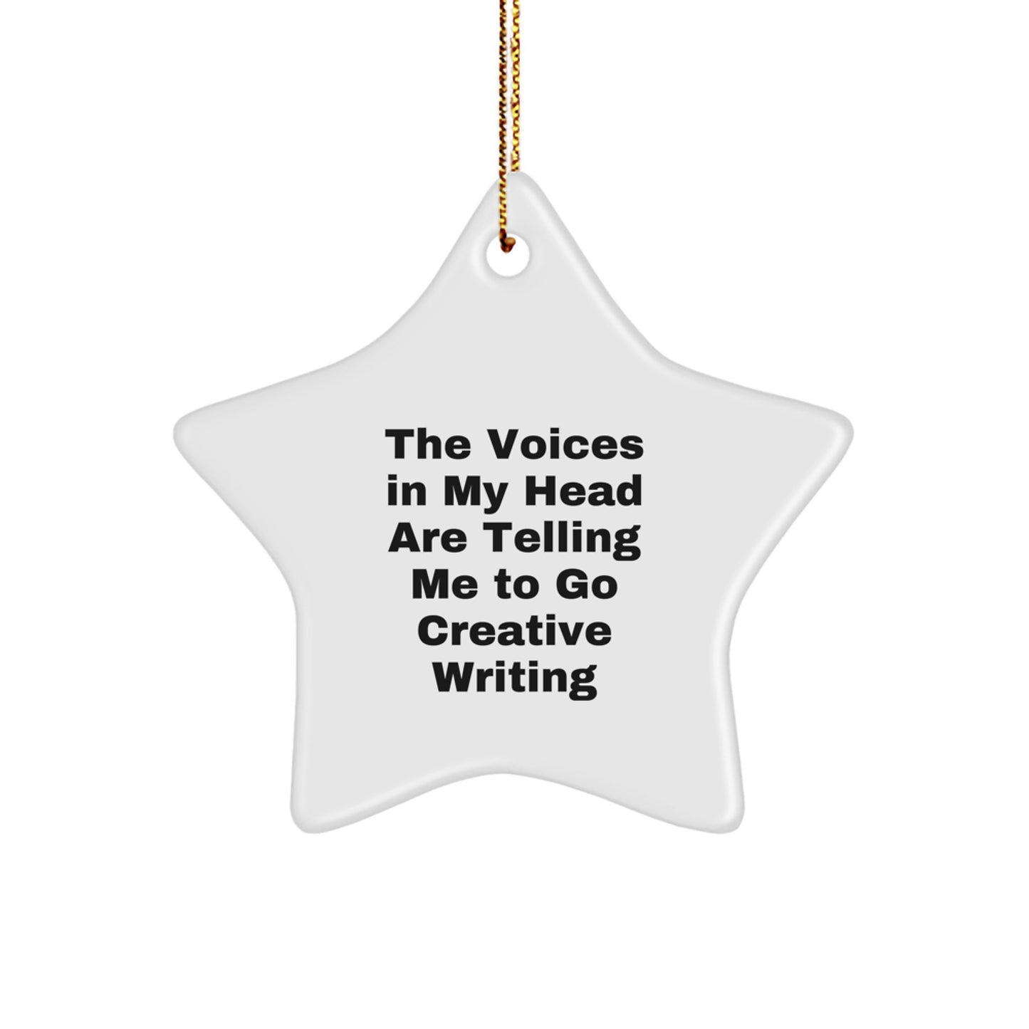 Funny Star Ornament Gift Ideas for Creative Writing Lovers, Inspiring Quotes for Writers, Gifts from Friends to Family, Unique Christmas Ornaments for Home Decor - Image 1