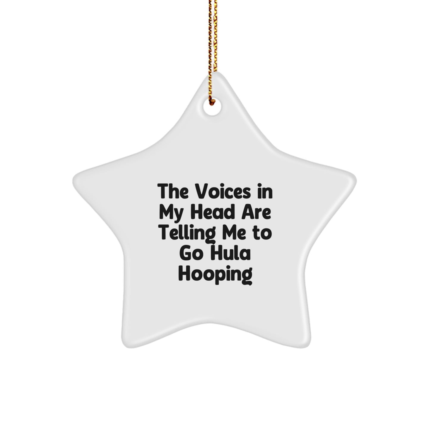 Funny Hula Hooping Gifts from Men for Women - Hula Hooping Star Ornament at Christmas - Image 1