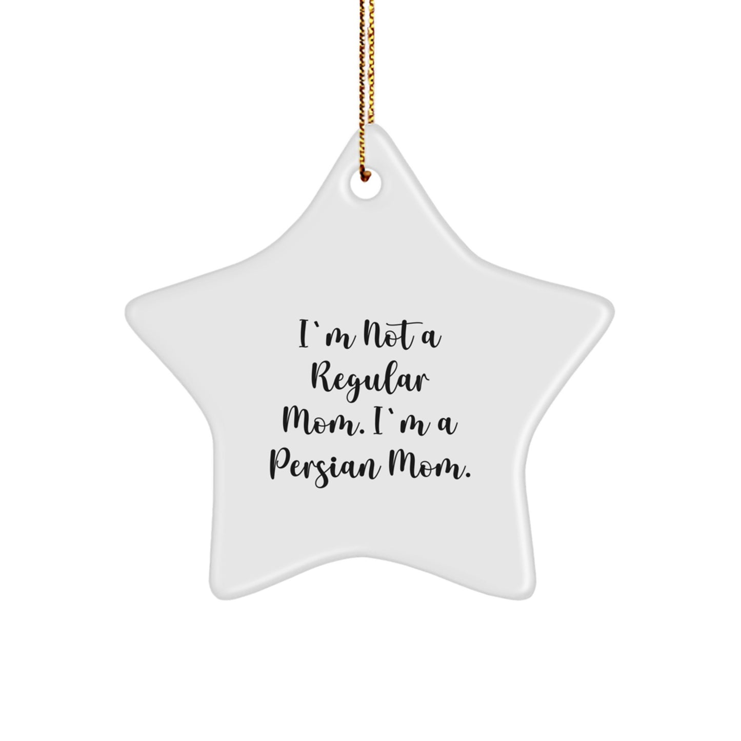 Funny Persian Cat Gifts for Mom, Star Ornament, Christmas Unique Gifts from Family, Friends, Men, Women - Image 1