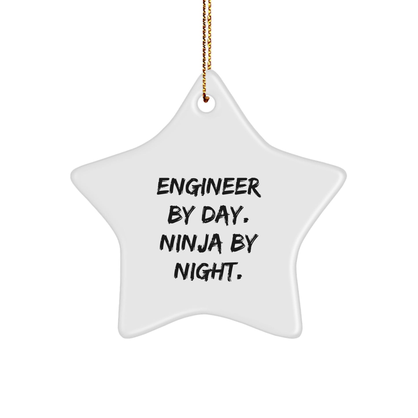 Engineer Ninja Star Ornament, Gifts from Coworkers to Engineer Friends, Christmas Unique Gifts - Image 1