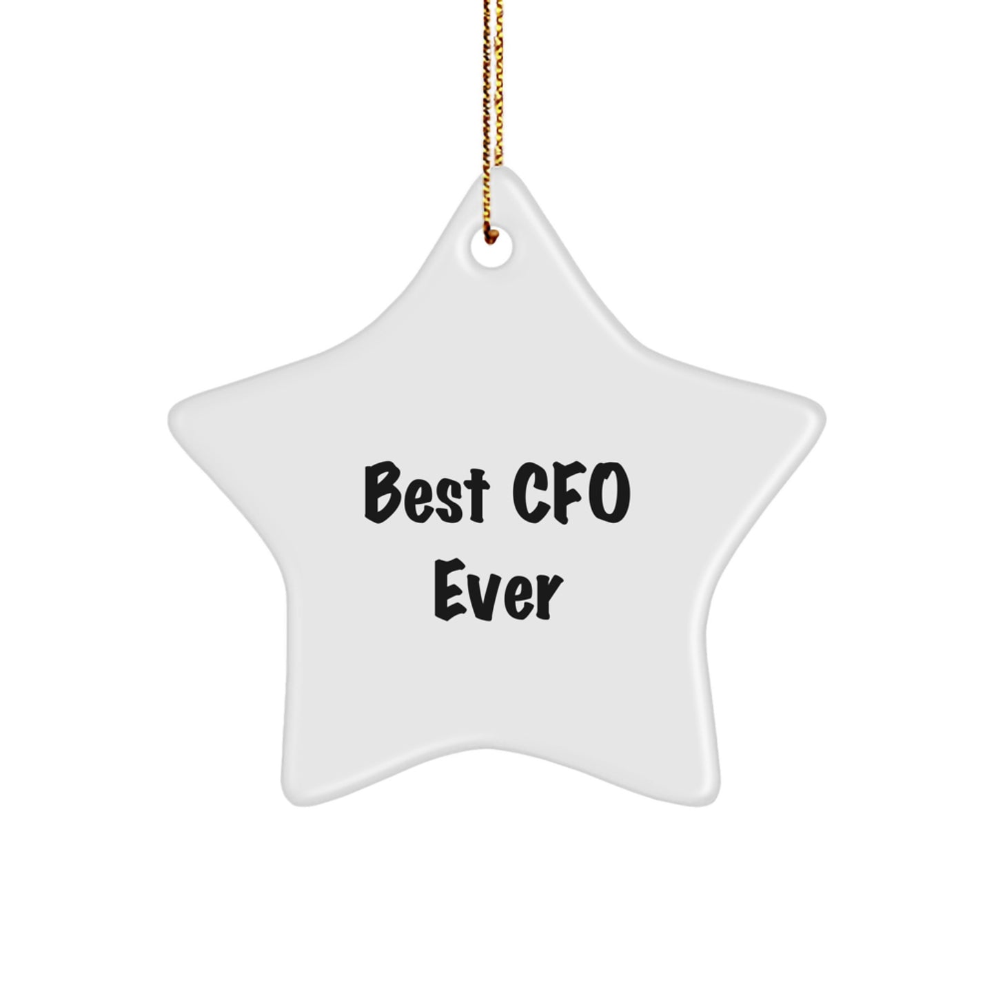 Funny CFO Star Ornament, Gifts for CFO from Friends, Best Cfo Ever Christmas Unique Gifts, CFO Star Shaped Decor - Image 1