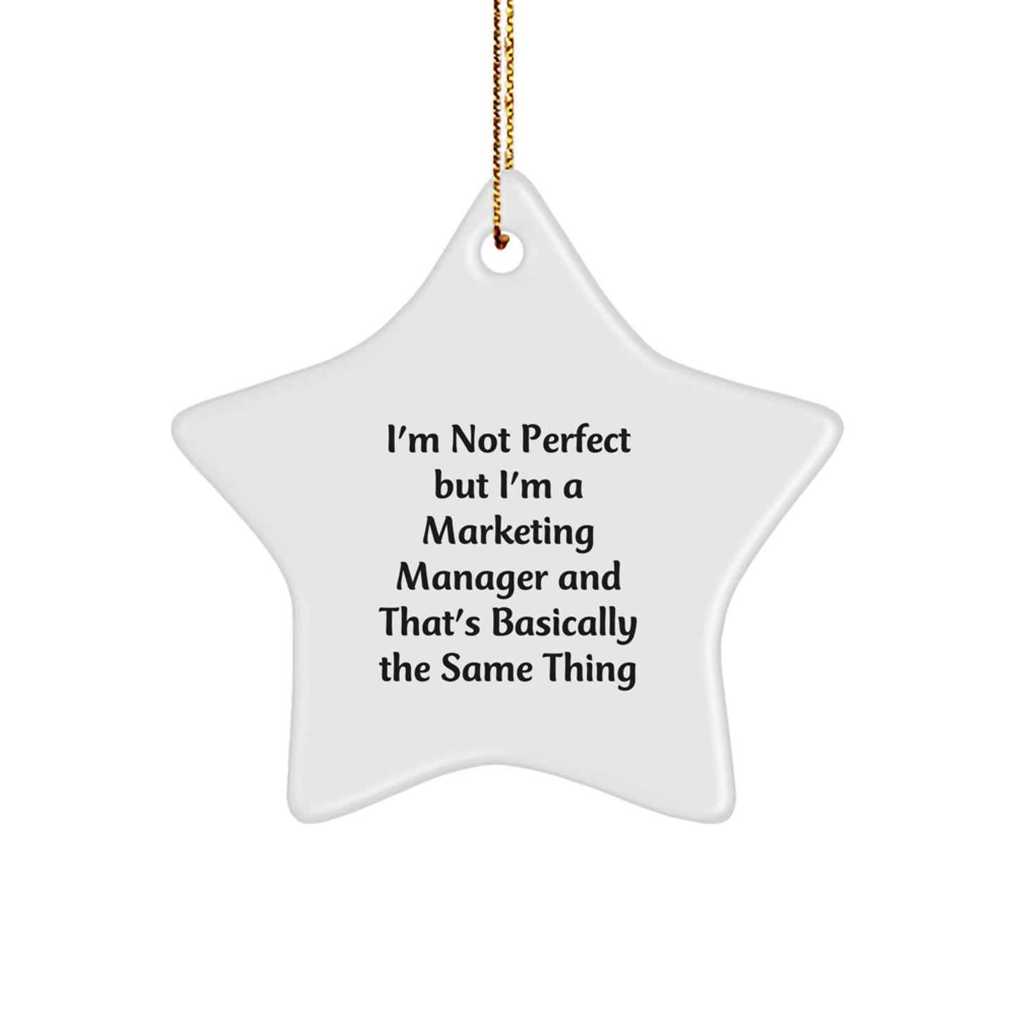 Funny Marketing Manager Star Ornament for Christmas Unique Gifts from Friends to Marketing Manager Colleagues - Image 1