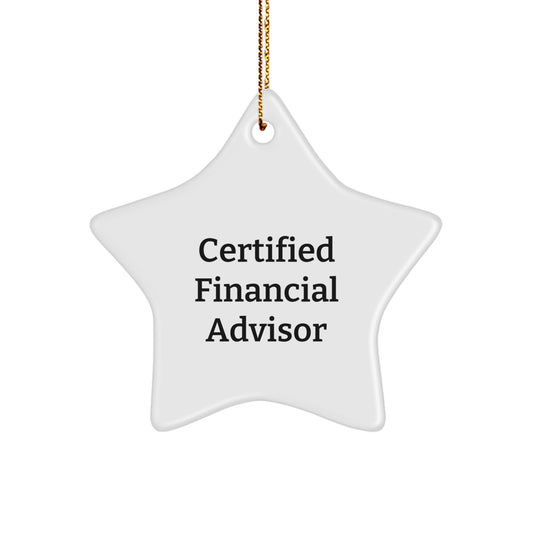 Funny Financial Advisor Gifts for Men - 'A Star is Born' White Star Ornament, Gifts from Coworkers, Christmas Unique Gifts - Image 1