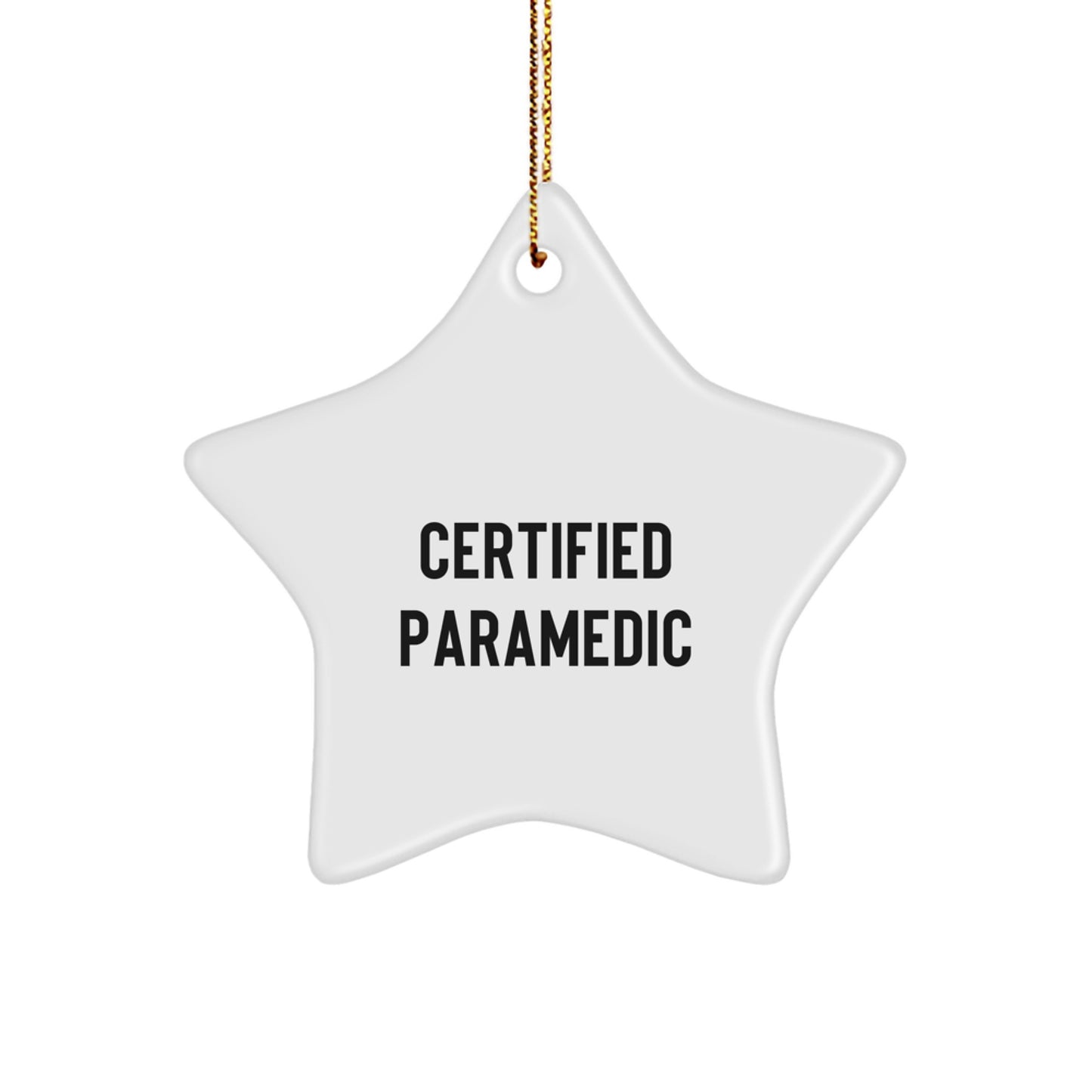 Funny Rescue Worker Gifts from Men for Rescue Worker, Rescue Worker Star Ornament, Certified Rescue Worker Christmas Unique Gifts - Image 1