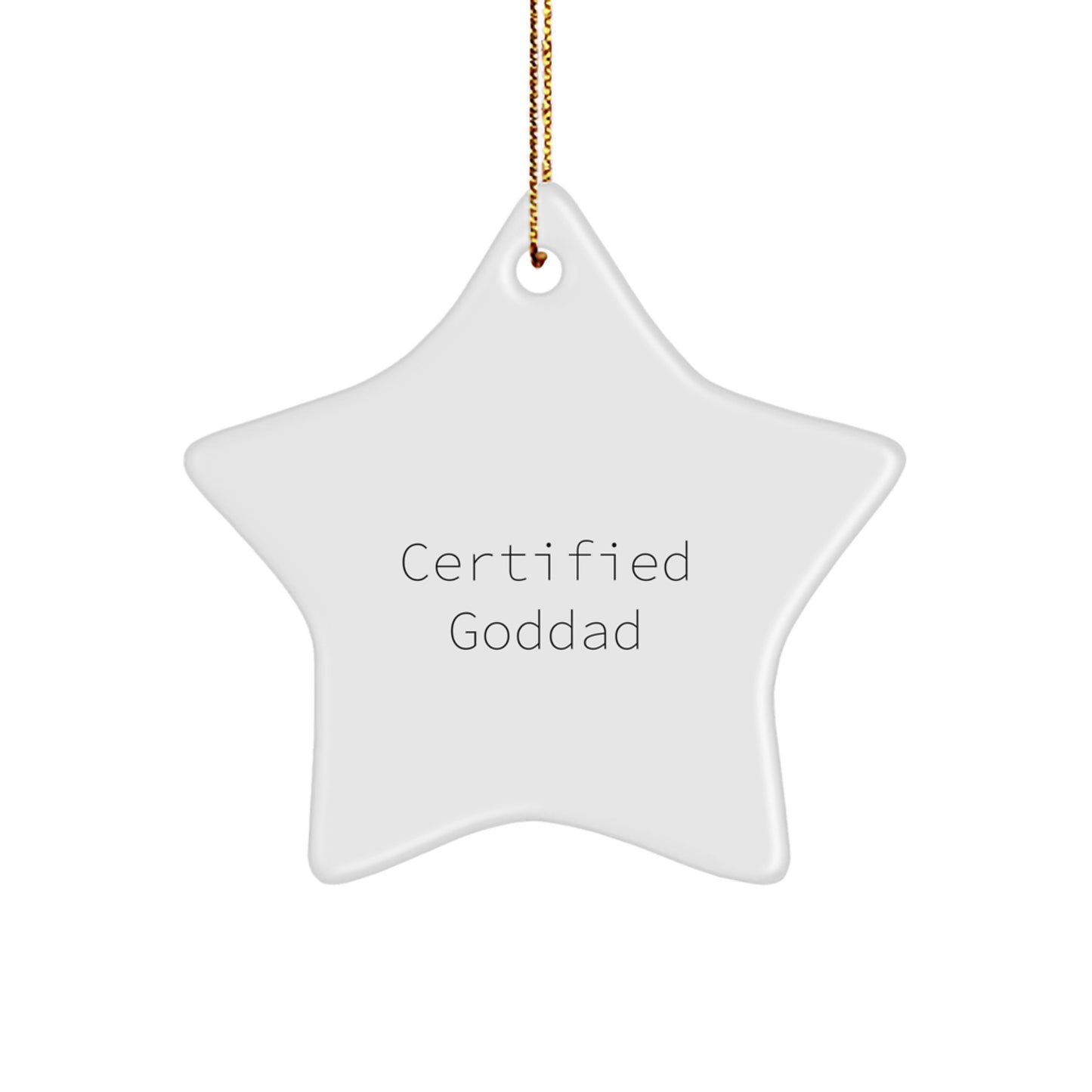Funny Goddad Star Ornament Gifts from Men for Goddad's Christmas - Image 1