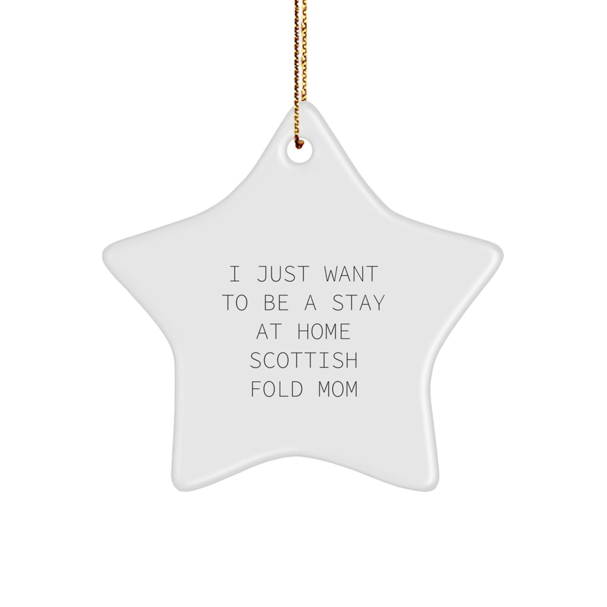 Scottish Fold Cat Mom's Inspirational Star Ornament Gifts from Friends for Christmas - Image 1