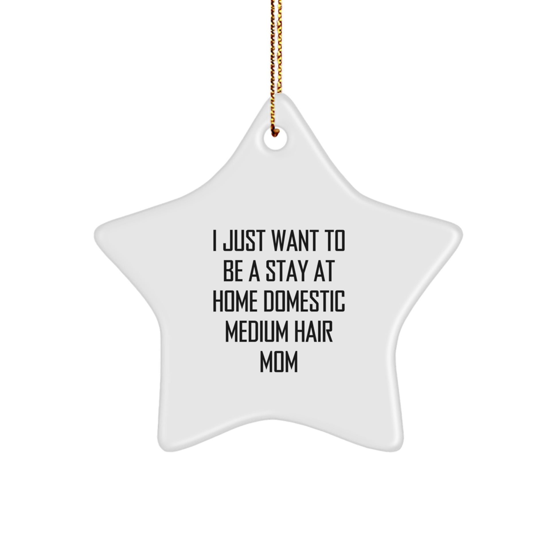 Domestic Medium Hair Mom's Delight, Funny Star Ornament Gifts for Her, From Mom to Daughter, Perfect Christmas Unique Gifts - Image 1