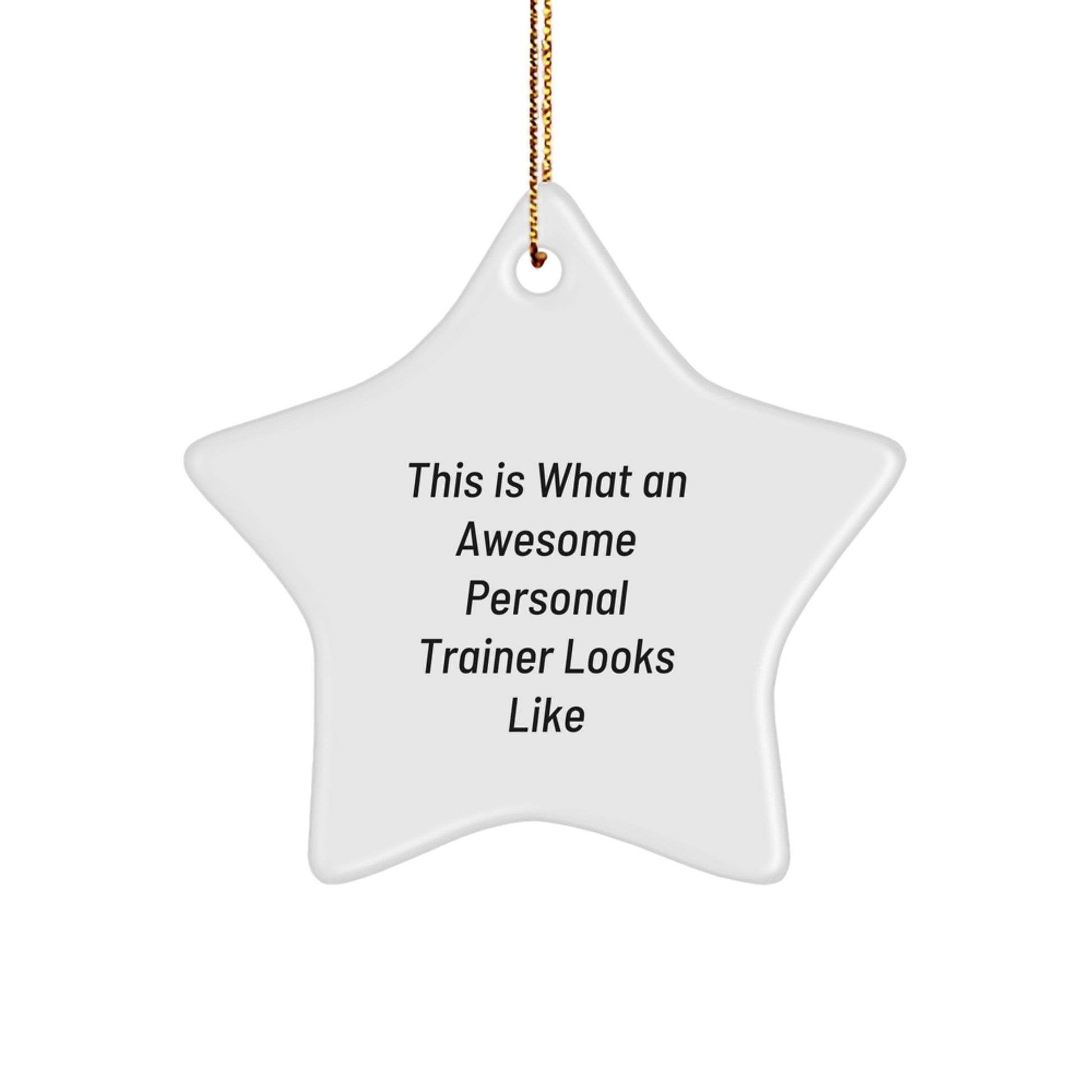 Personal Trainer Star Ornament, Funny Quote Gifts from Friends to Personal Trainers, Christmas Unique Gifts - Image 1
