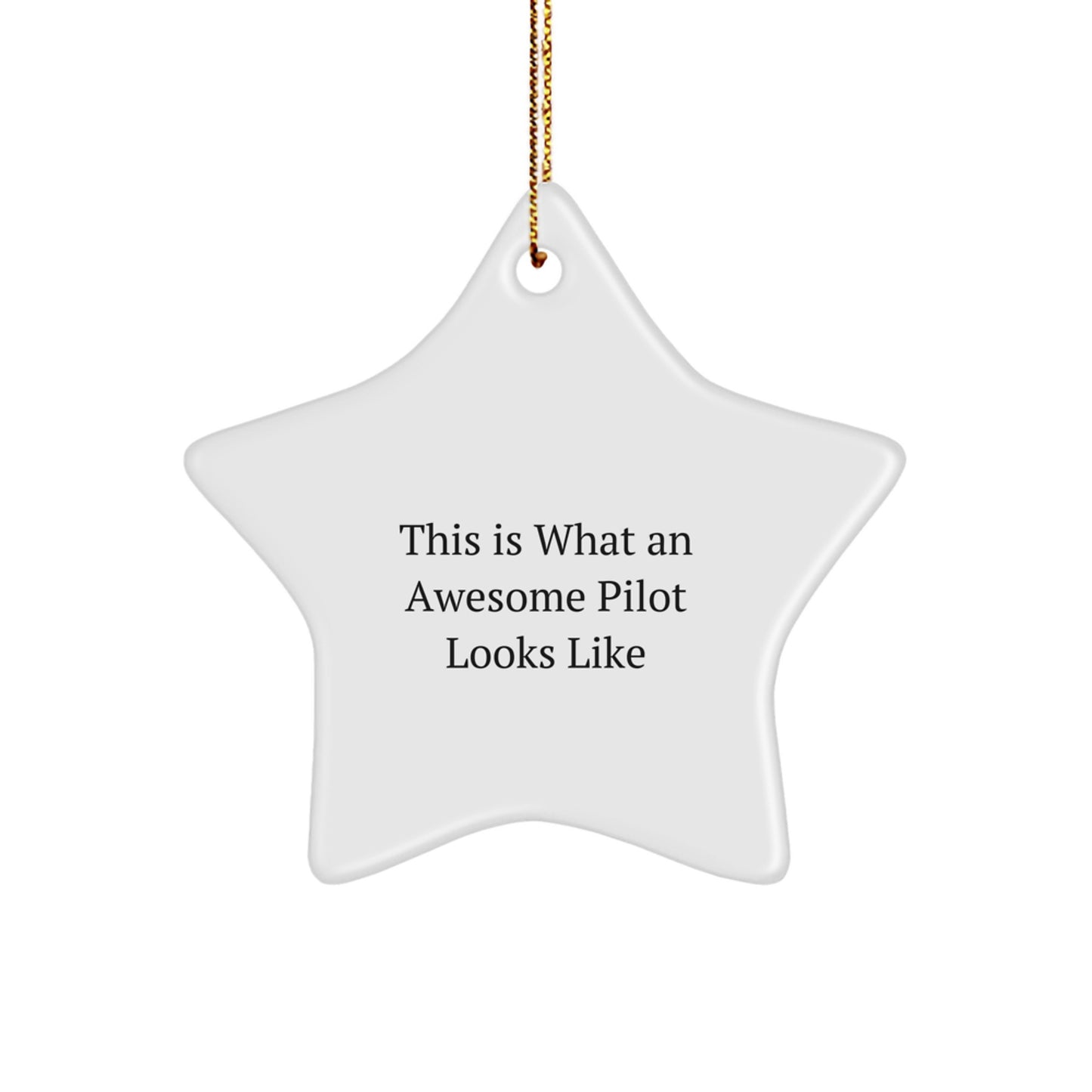 Funny Pilot Gifts, This Is What An Awesome Pilot Looks Like, Star Ornament for Christmas, Gifts from Men to Friends - Image 1