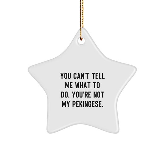Funny Pekingese Dog Gifts from Men to Women - Inspirational Star Ornament for Pekingese Dog Lovers, Christmas Unique Gifts for Family, Friends, Coworkers - Image 1