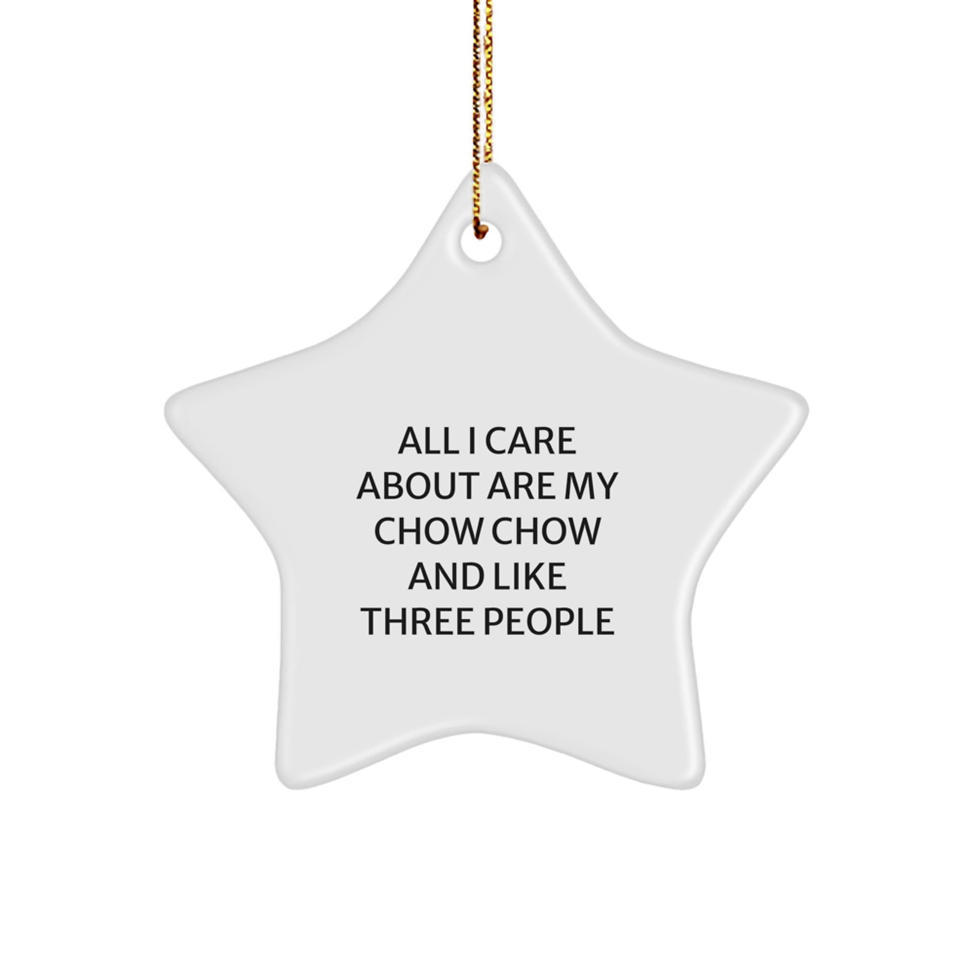Chow Chow Dog Gifts from Friends, Christmas Unique Star Ornaments with Funny Quote, Gifts for Chow Chow Dog Lovers - Image 1