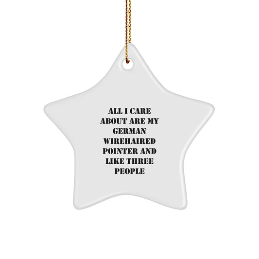 German Wirehaired Pointer Dog Gifts, Funny Star Ornament, Gifts from Friends for German Wirehaired Pointer Dog Lovers, Christmas Unique Gifts - Image 1
