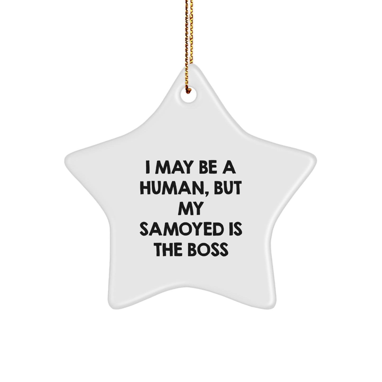 Funny Samoyed Dog Mom Star Ornament, Gifts from Women to Women, for Samoyed Dog Lovers, Christmas Unique Gifts - Image 1