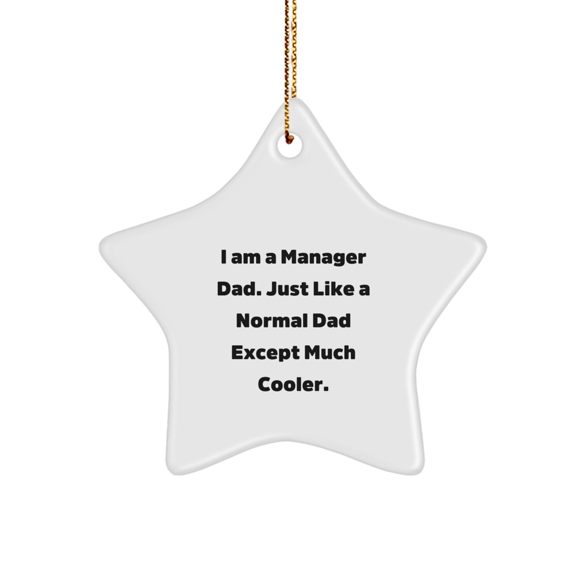 Gifts from Dad for the Cool Manager in Your Life, Star Ornaments for Christmas Decor - Image 1
