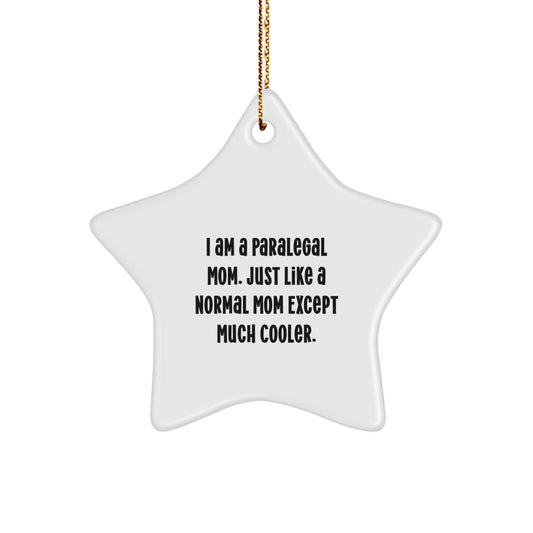 Paralegal Gifts from Family - Funny Star Ornament for Paralegal Mom Christmas Unique Presents from Family to Paralegal - Image 1