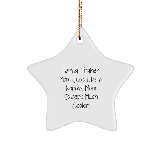 Funny Trainer Gifts from Mom, Trainer Star Ornament for Christmas Unique Gifts for Trainer Friends - Image 1