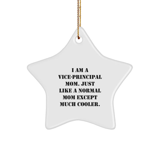 Funny Vice-principal Mom Gifts from Friends for Christmas Unique Gifts, Vice-principal Star Ornament, Vice-principal Mom Star Ornament, Vice-principal Mom Gifts for Vice-principal - Image 1
