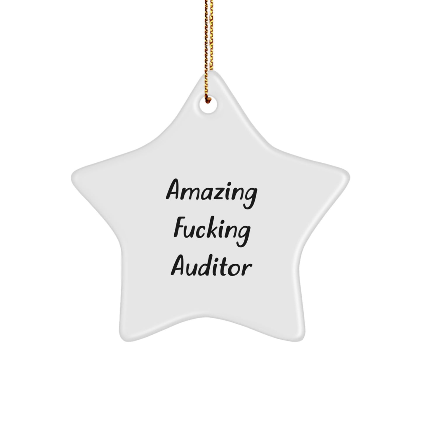 Funny Auditor Gifts for Auditor Friends and Family Star Ornament Christmas Unique Ideas from Men - Image 1