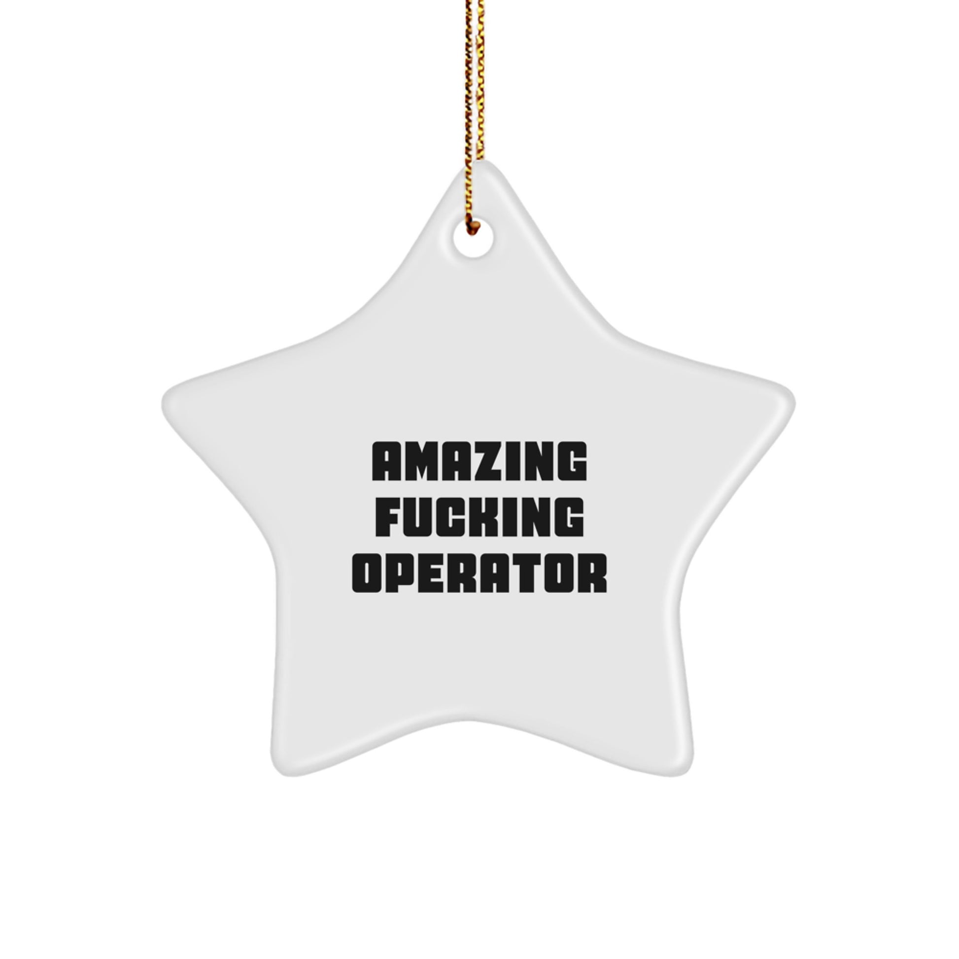 Funny Operator Christmas Unique Gifts for Operator - Star Ornament Operator Gifts from Friends for Operator - Image 1