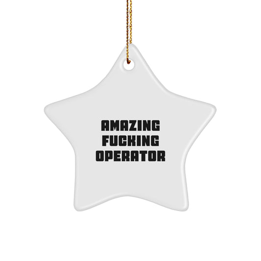 Funny Operator Christmas Unique Gifts for Operator - Star Ornament Operator Gifts from Friends for Operator - Image 1