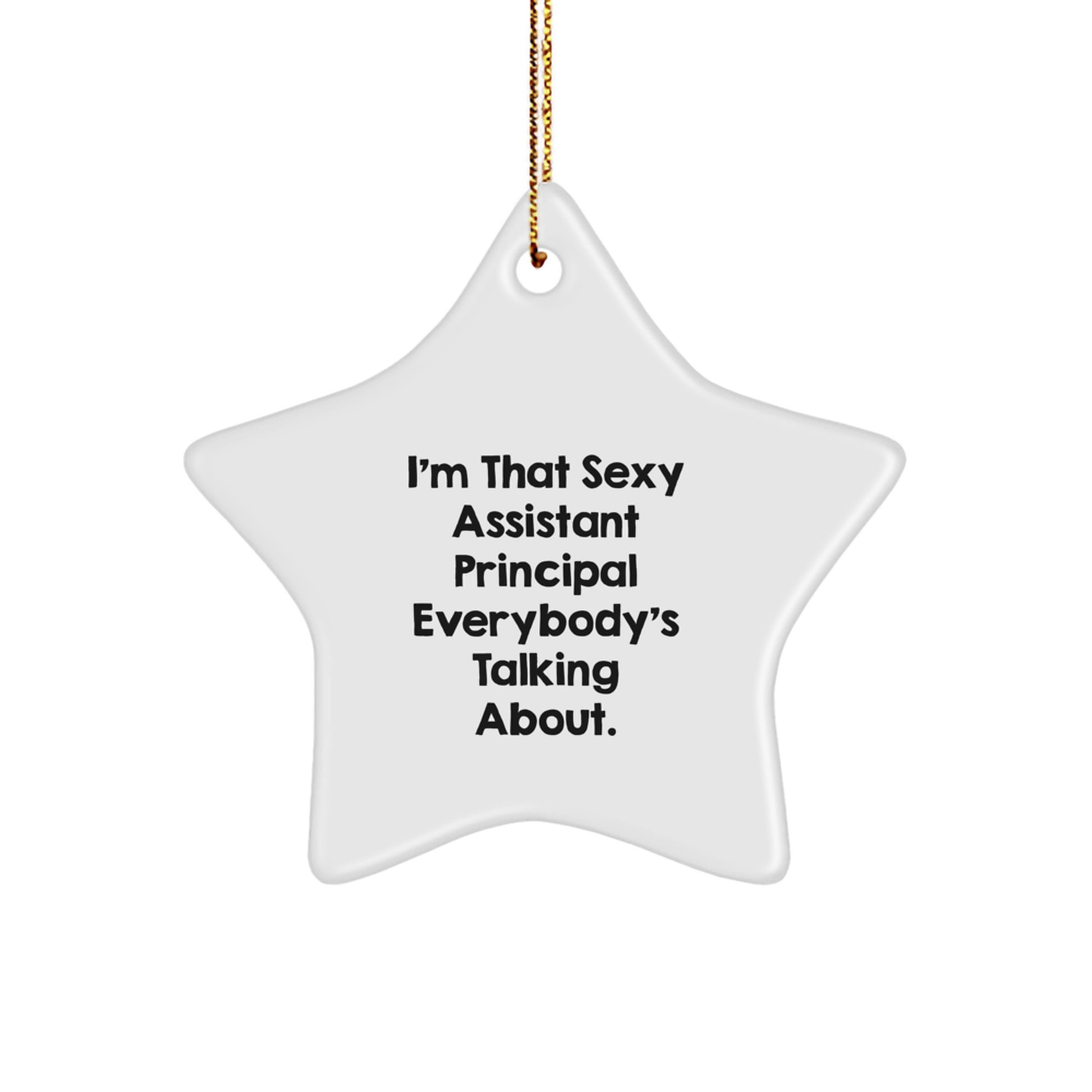 Funny Assistant Principal Gifts, I'm That Sexy Assistant Principal Everybody's Talking About. Christmas Star Ornament, Gifts from Friends or Family - Image 1