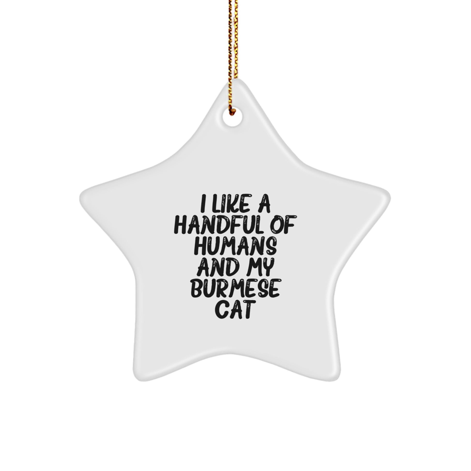 Funny Burmese Cat Gifts from Friends - Star Ornament for Women, Christmas Unique Gifts for Men, Family, Coworkers - Image 1