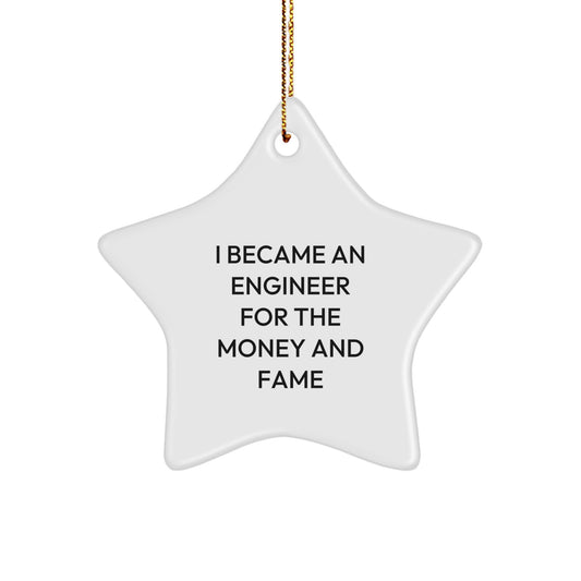 Funny Engineer Star Ornament Gifts from Friends and Family for Engineer Christmas Unique - Image 1