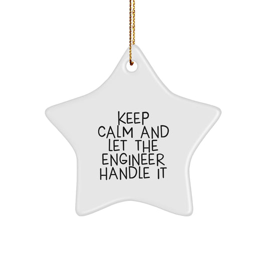 Funny Engineer Star Ornament Gifts from Friends, Coworkers, Family, Christmas Unique Presents for Men, Women, Engineer - Image 1