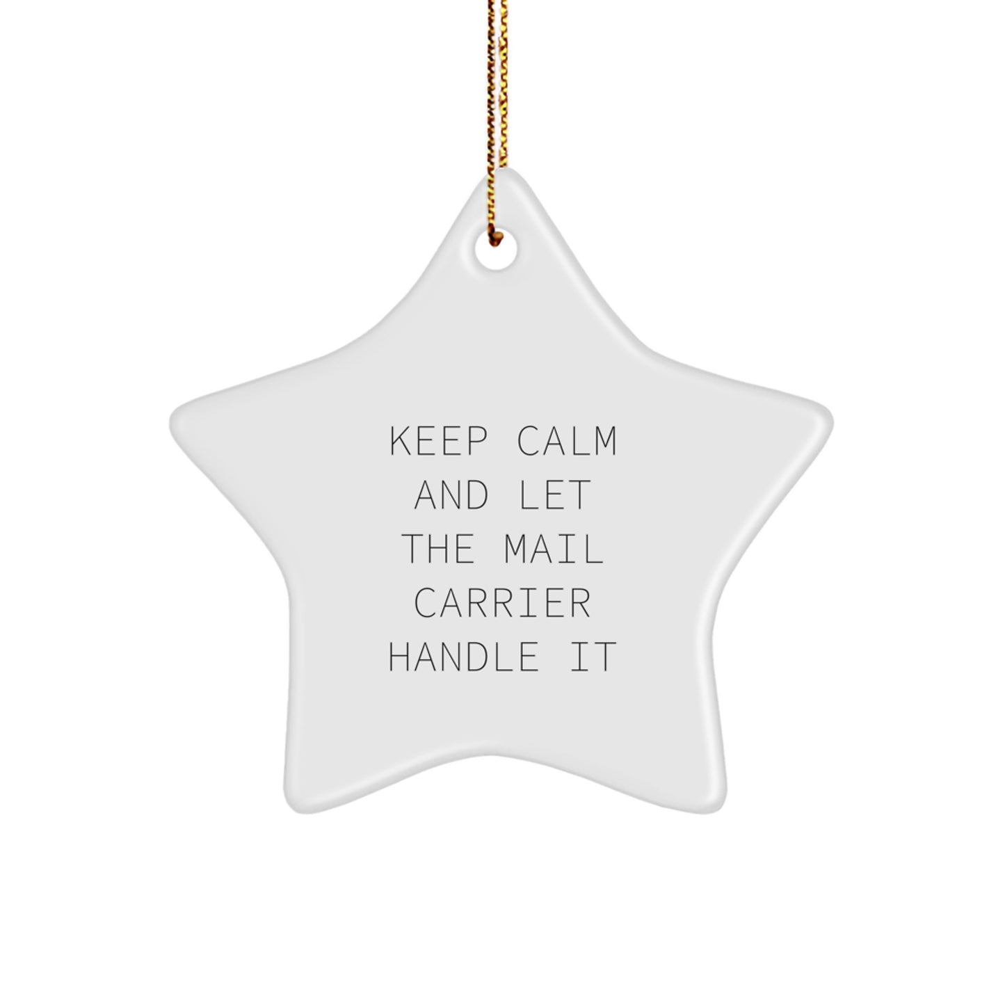 Funny Mail Carrier Star Ornament Gifts from Men for Christmas Unique - Image 1