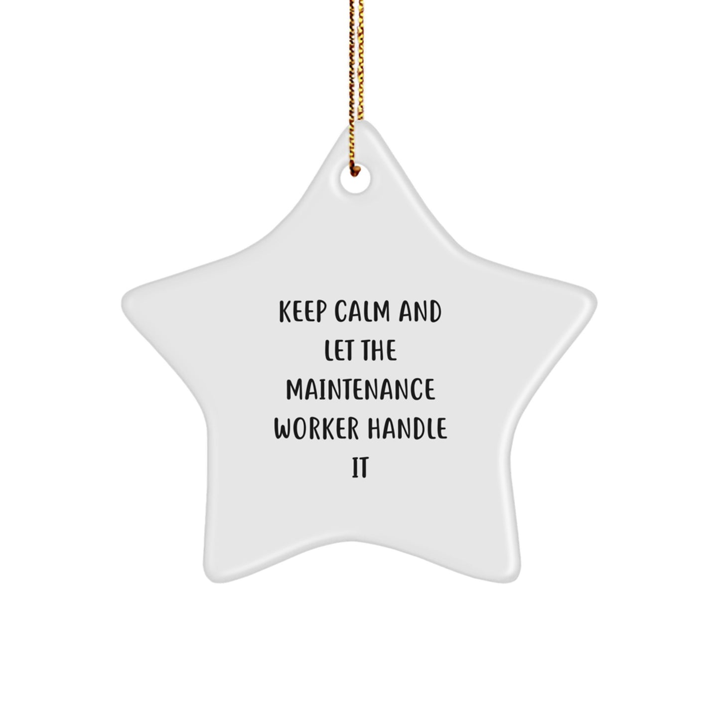 Funny Maintenance Worker Star Ornament Gifts from Friends to Maintenance Worker for Christmas Unique Decorations - Image 1