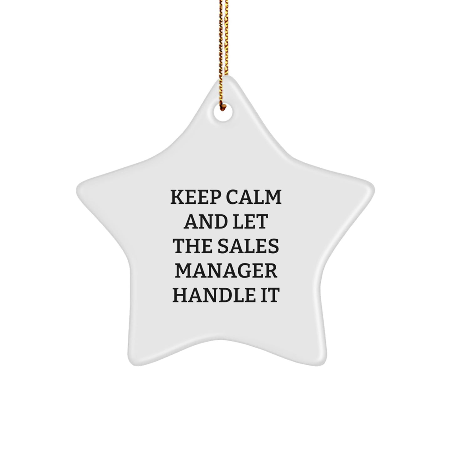 Sales Manager Humor Christmas Star Ornament Gifts for Men, Funny Inspirational Quotes for Sales Team, Gifts from Friends, Coworkers, Family, Unique Decorations - Image 1