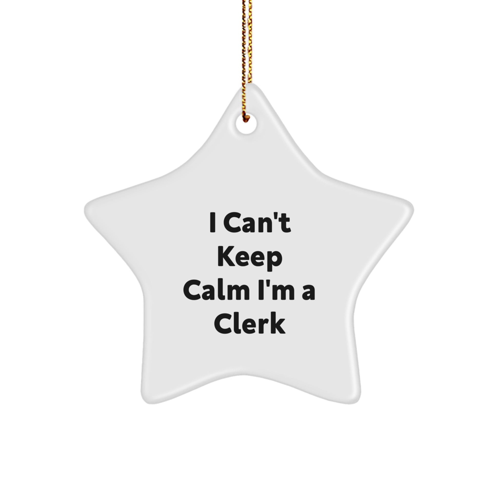 Funny Clerk Star Ornament Gifts from Men to Clerk Friends on Christmas - Image 1