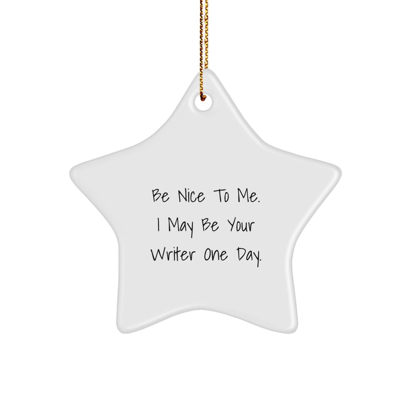 Funny Writer Gifts from Men to Women Friends Coworkers Family, Inspirational Star Ornament Quote, Christmas Unique Gifts for Writer, Family, Friends, and Coworkers - Image 1