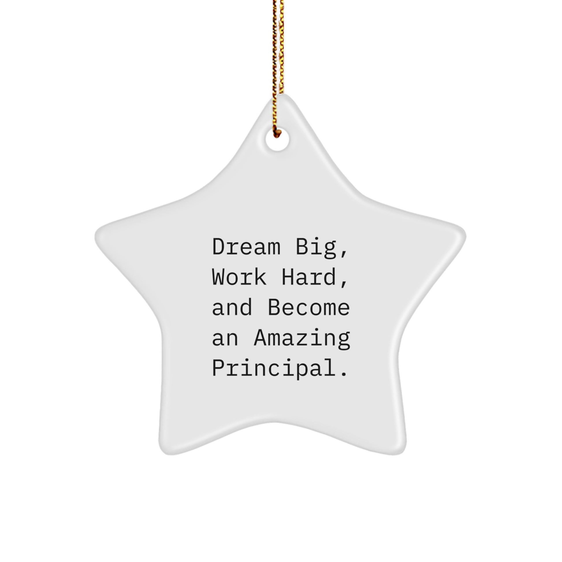 Inspirational Quotes Gifts from Men to Principal Star Ornament for Christmas Unique Gifts - Image 1