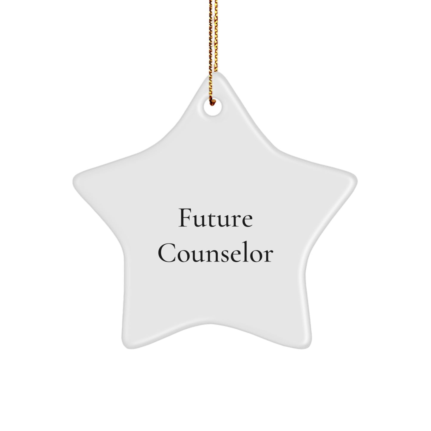 Funny Future Counselor Gifts from Friends for Counselor Star Ornament with Inspirational Quote, Christmas Unique Decorations - Image 1