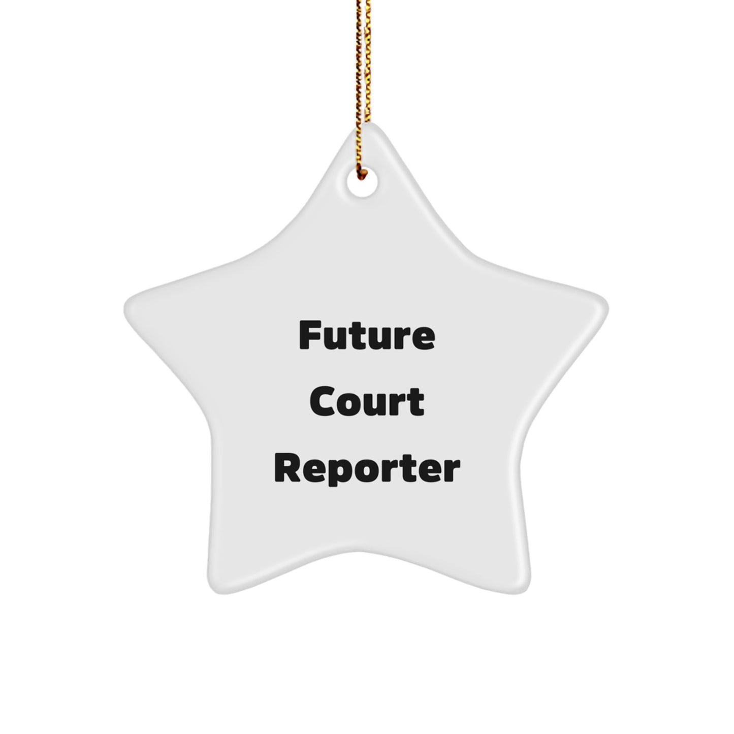 Funny Future Court Reporter Star Ornament Gifts from Family for Court Reporter Christmas Unique Gifts - Image 1