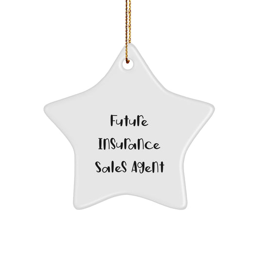 Funny Insurance Sales Agent Gifts from Men for Future Insurance Sales Agent Star Ornament, 'You're a Star' Christmas Decoration - Image 1