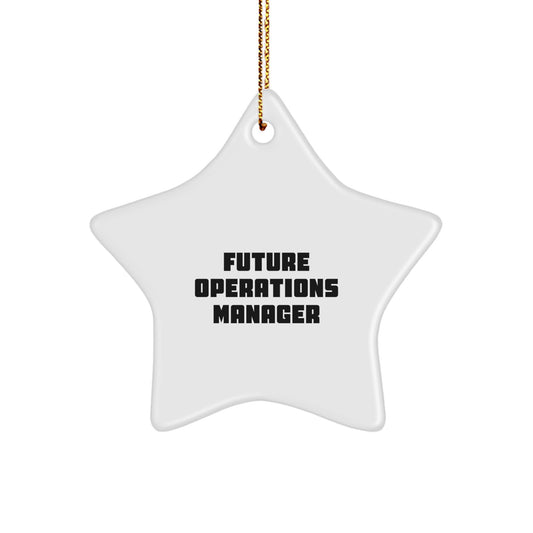 Funny Future Operations Manager Star Ornament, Gifts from Coworkers to Operations Manager, Christmas Unique Gifts - Image 1