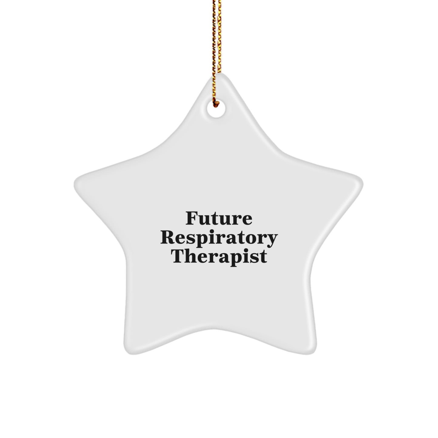 Funny Future Respiratory Therapist Gifts from Men to Coworkers - Inspirational Christmas Star Ornament - Image 1