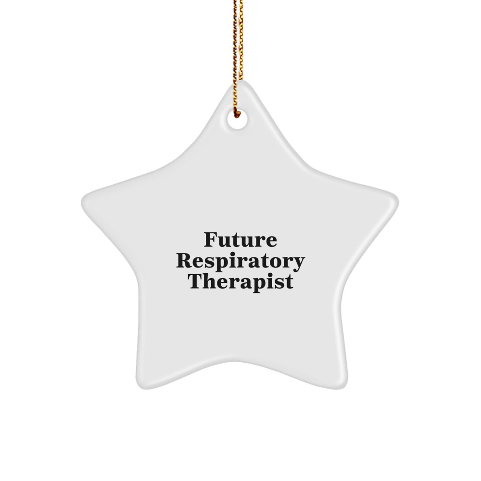 Funny Future Respiratory Therapist Gifts from Men to Coworkers - Inspirational Christmas Star Ornament - Image 1