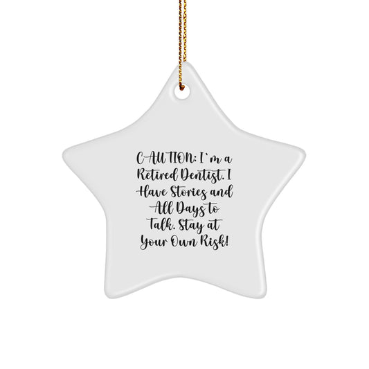 Funny Gift for Dentist, Star Ornament, Christmas Unique Gifts from Friends to Dentist - Image 1
