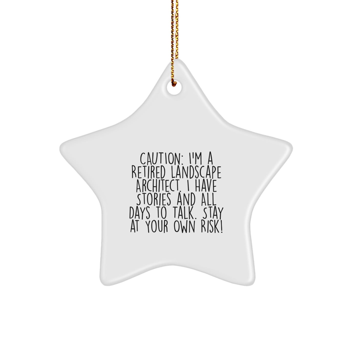 Funny Landscape Architect Christmas Star Ornament Gifts from Friends, Perfect for Retired Landscape Architect Humor, Unique Landscape Architect Gifts for Coworkers - Image 1