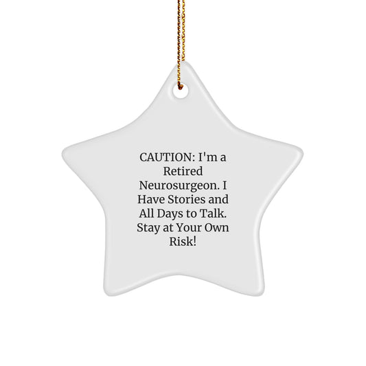 Neurosurgeon Gifts, Funny Quote Star Ornament, Christmas Unique Gifts from Friends to Family - Image 1