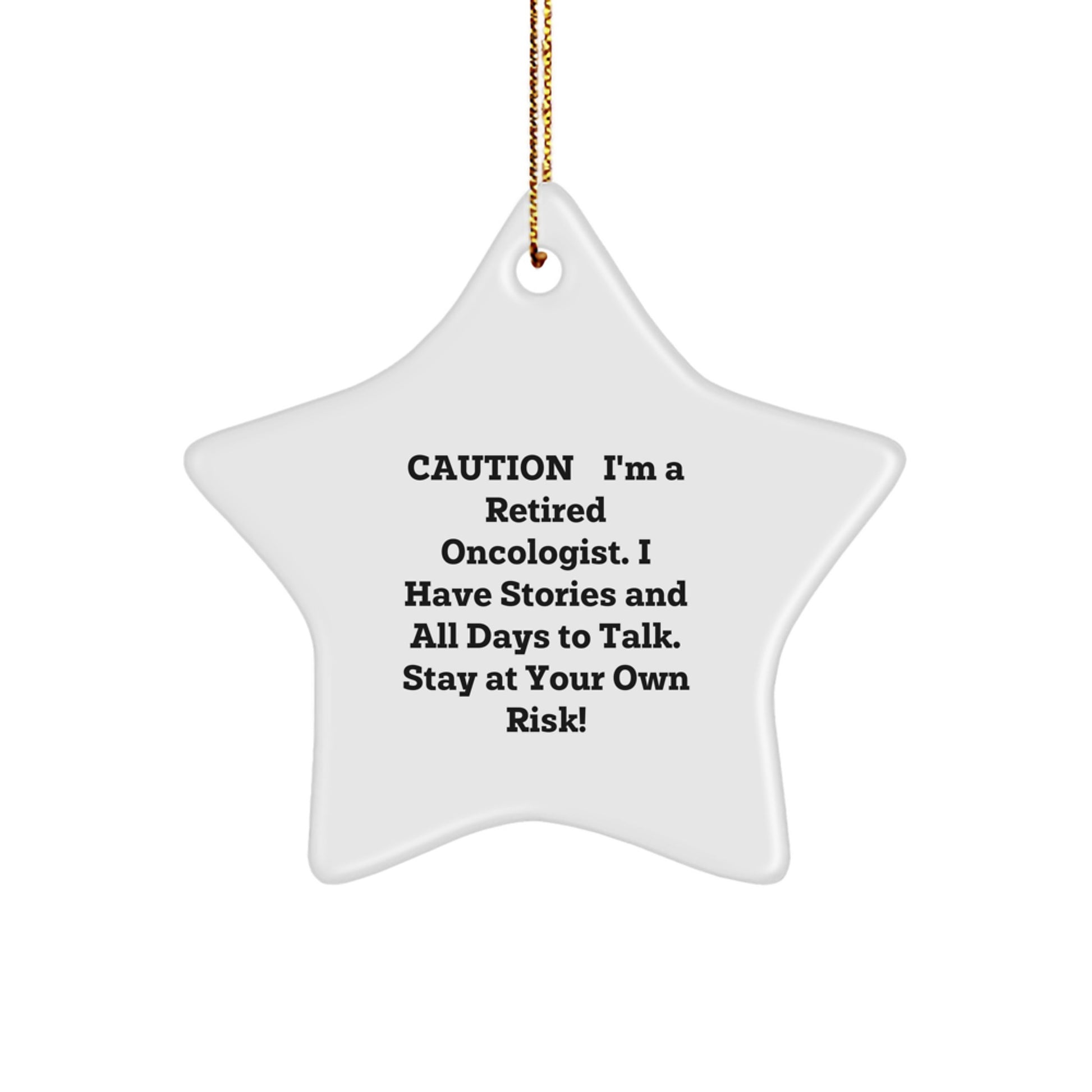 Funny Gift for Oncologist Friends and Family - Retired Doc's Star Ornament, Christmas Unique Decorations from - Image 1